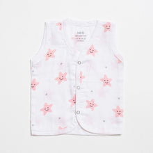 Load image into Gallery viewer, Muslin Jabla set - Peach Smiley Star (2 Pcs)