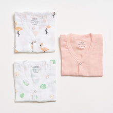 Load image into Gallery viewer, Muslin Jabla set -Tropical flamingo (3 Pcs)