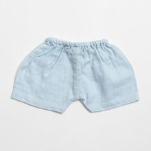 Load image into Gallery viewer, Muslin Shorts - Blue Pink Beige (3pcs)
