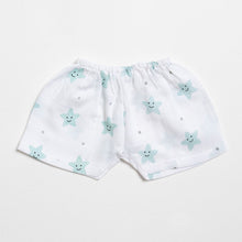 Load image into Gallery viewer, Muslin Shorts - Mint Smiley Star