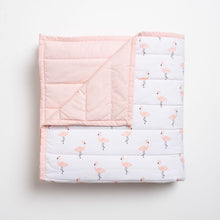 Load image into Gallery viewer, Toddler Quilt - Tropical Flamingo
