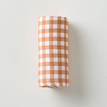 Load image into Gallery viewer, Swaddle - Gingham Checks Brown