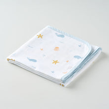 Load image into Gallery viewer, Reversible Muslin Blanket - Under the Sea
