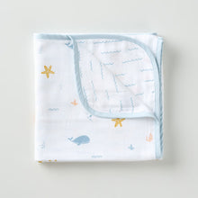 Load image into Gallery viewer, Reversible Muslin Blanket - Under the Sea