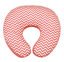 Load image into Gallery viewer, Nursing Pillow - Mauve Chevron -Solid back -( Feeding pillow )