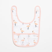 Classic Muslin Bib - Tropical Flamingo