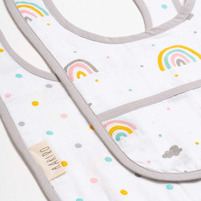 Classic Muslin Bib - Follow the Rainbow