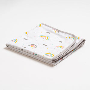 Reversible Muslin Blanket - Follow the Rainbow
