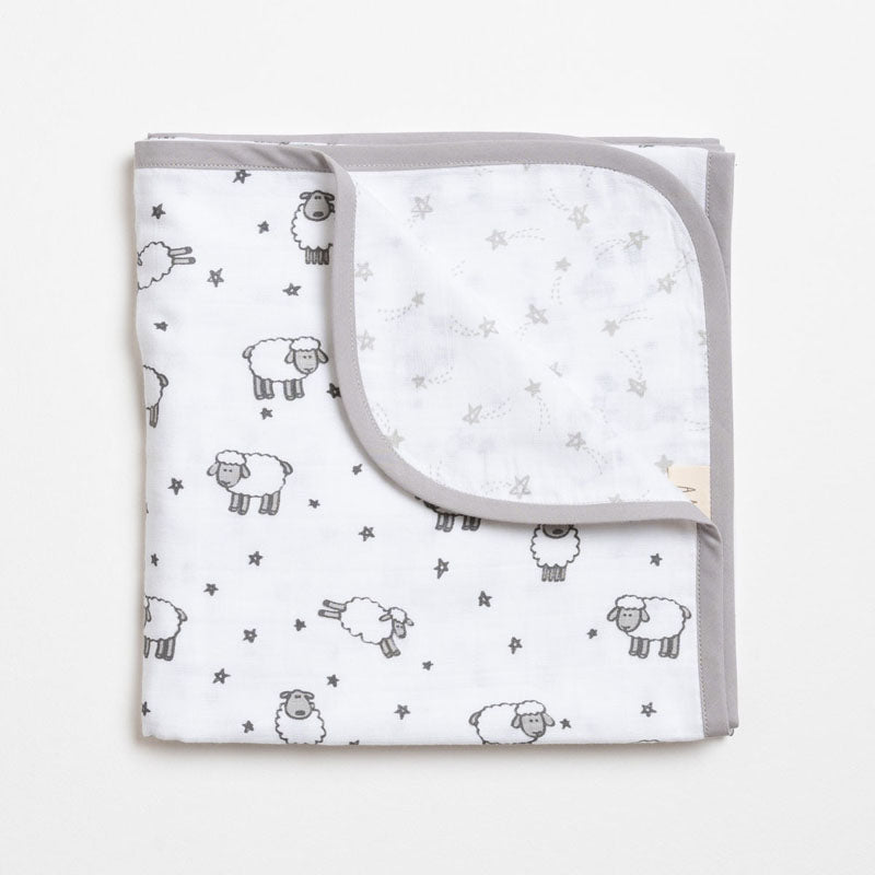 Reversible Muslin Blanket - Counting Sheep