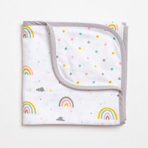 Reversible Muslin Blanket - Follow the Rainbow