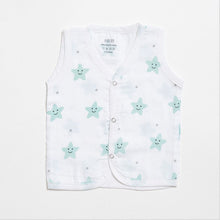 Load image into Gallery viewer, Muslin Jabla set - Mint Smiley Star (2 Pcs)
