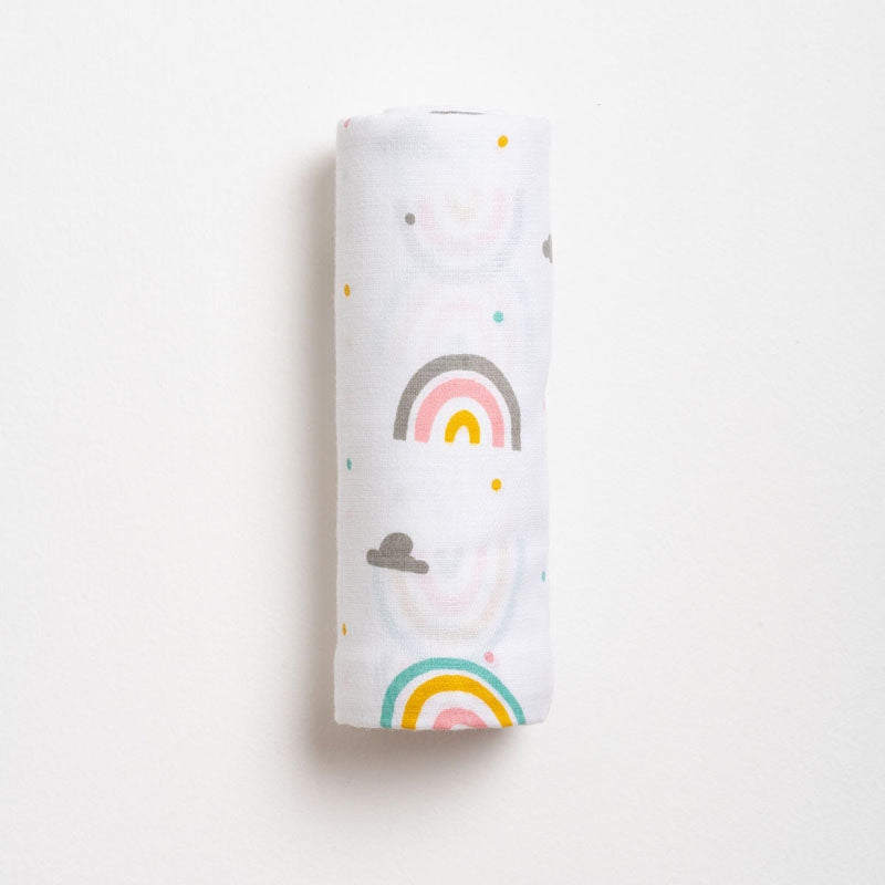 Muslin Swaddle - Follow the Rainbow