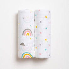 Load image into Gallery viewer, Muslin Swaddle - Follow the Rainbow
