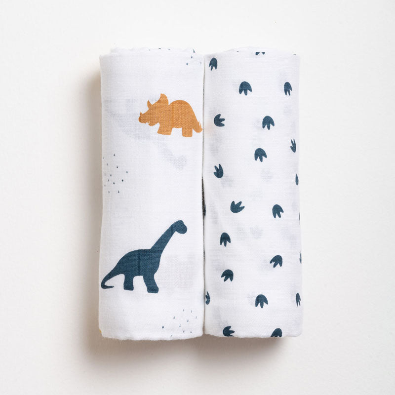 Muslin Swaddle - Little Dino