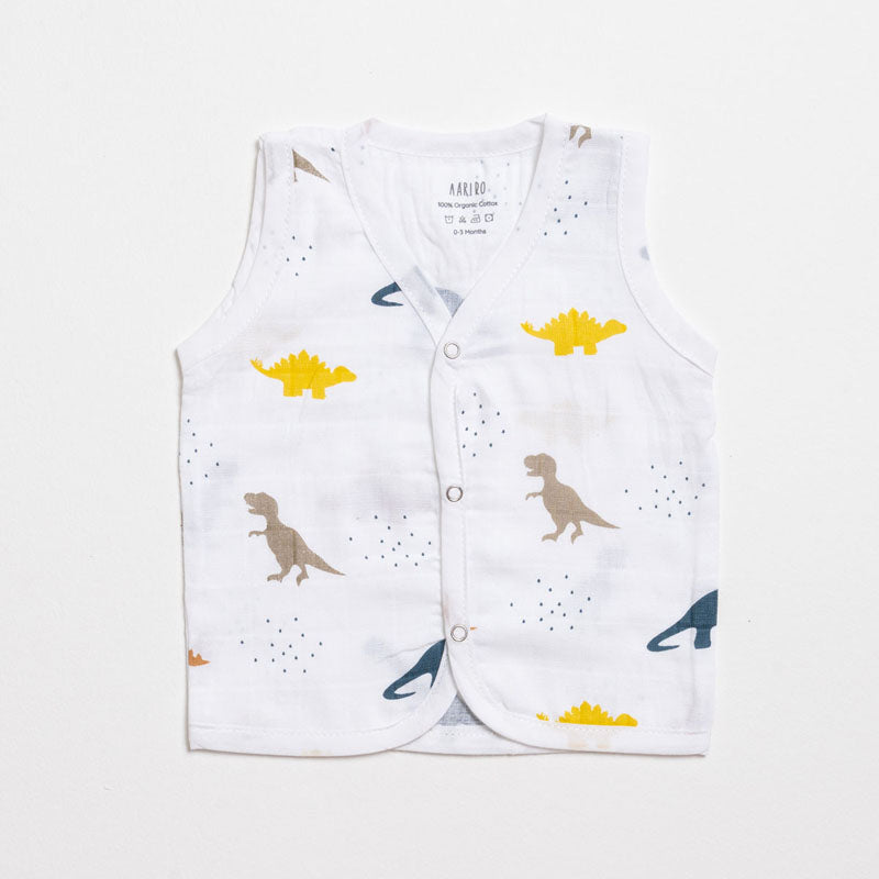 Muslin Jabla set -Little Dino (2 Pcs)