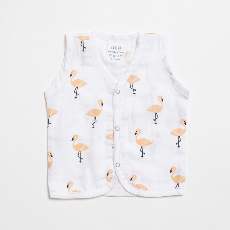Muslin Jabla set - Tropical flamingo (2 Pcs)