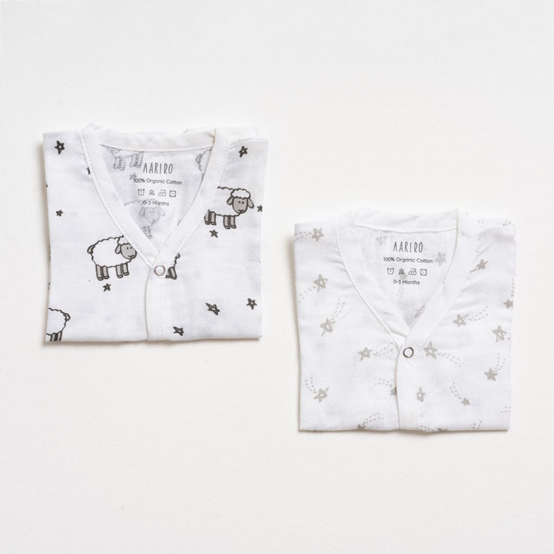 Muslin Jabla set - Counting Sheep(2 Pcs)