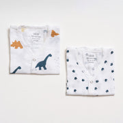 Muslin Jabla set -Little Dino (2 Pcs)