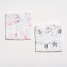 Load image into Gallery viewer, Muslin Jabla set - Peach Smiley Star (2 Pcs)

