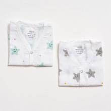 Load image into Gallery viewer, Muslin Jabla set - Mint Smiley Star (2 Pcs)
