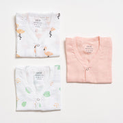 Muslin Jabla set -Tropical flamingo (3 Pcs)