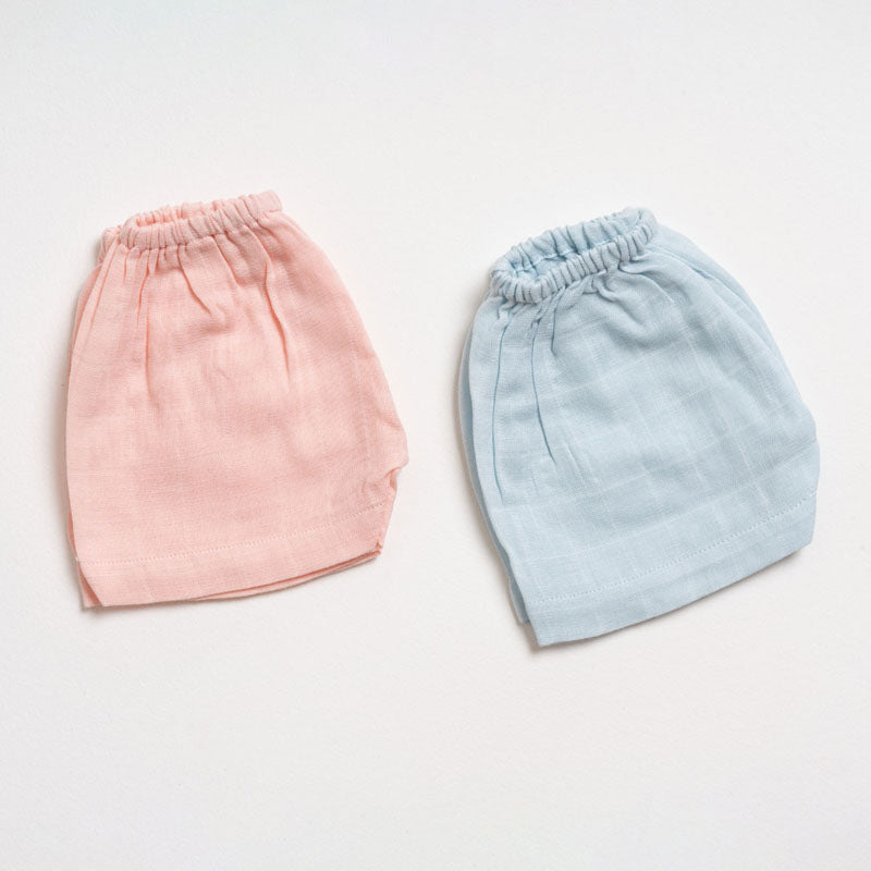 Muslin Shorts - Blue Pink