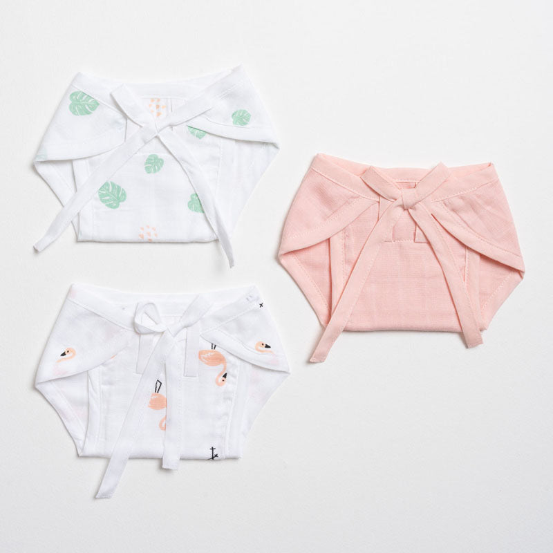 Nappy - Tropical Flamingo (3pcs)