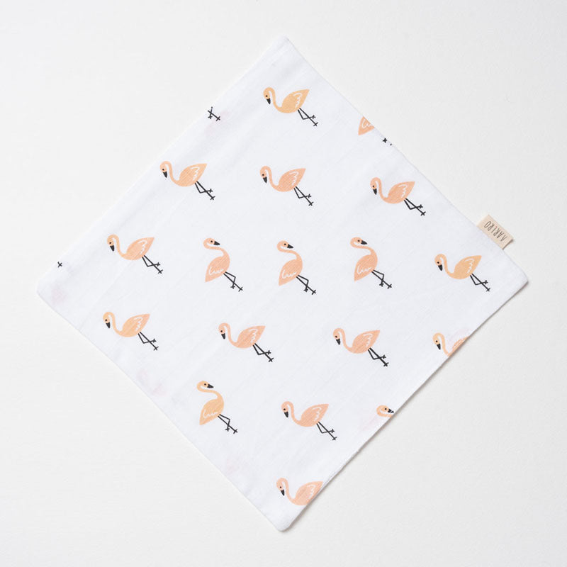 Muslin Washcloth - Tropical Flamingo (3pcs)