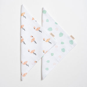 Muslin Washcloth - Tropical Flamingo