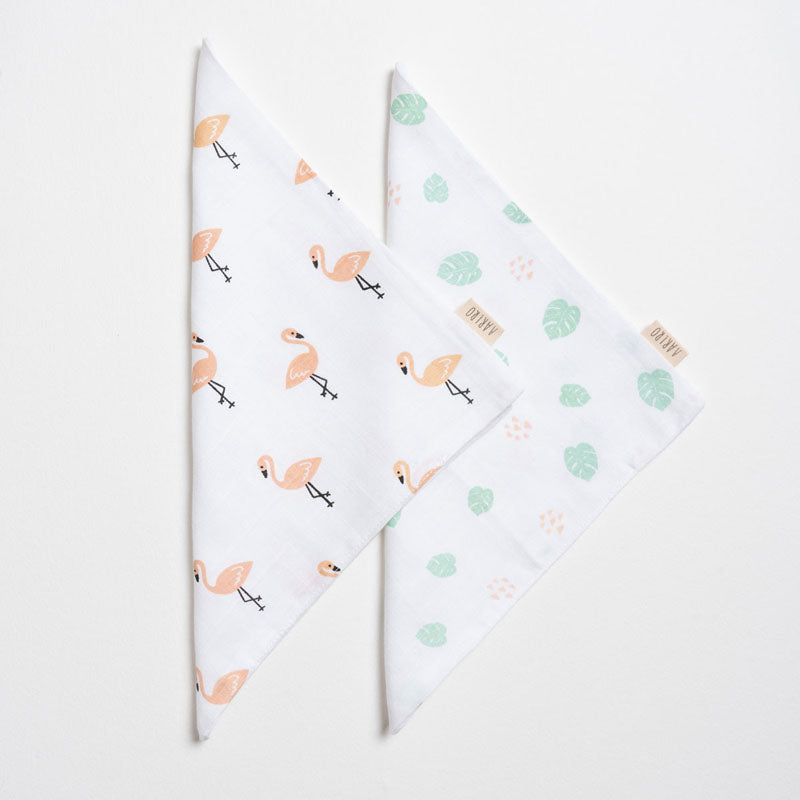 Muslin Washcloth - Tropical Flamingo