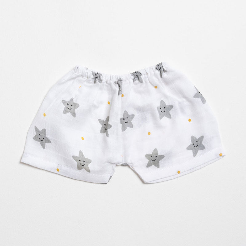 Muslin Shorts - Mint Smiley Star
