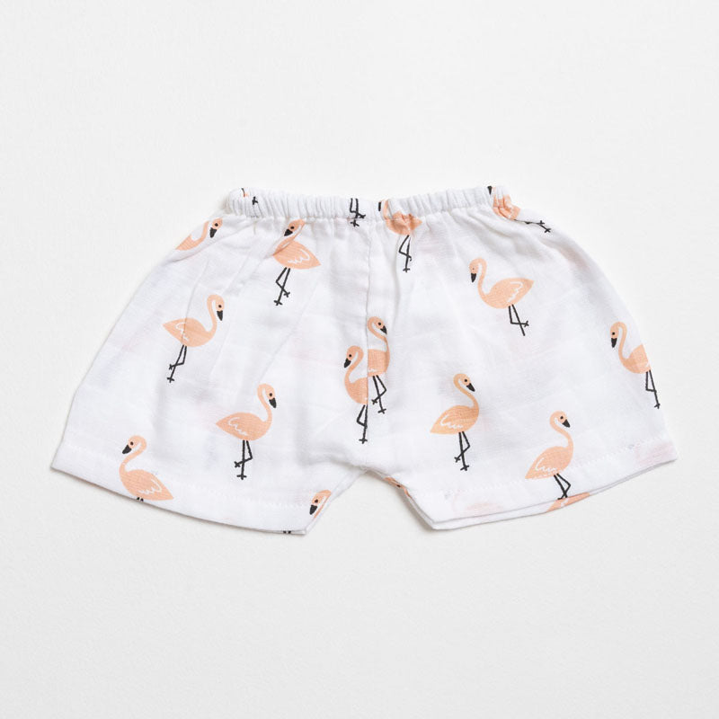 Muslin Shorts - Tropical flamingo