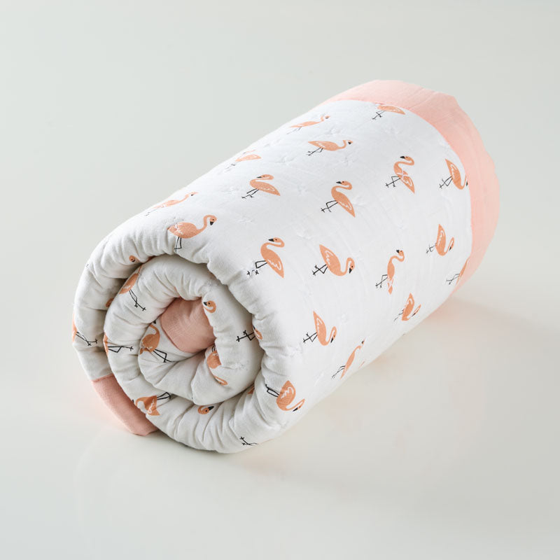 Baby Quilt - Tropical Flamingo