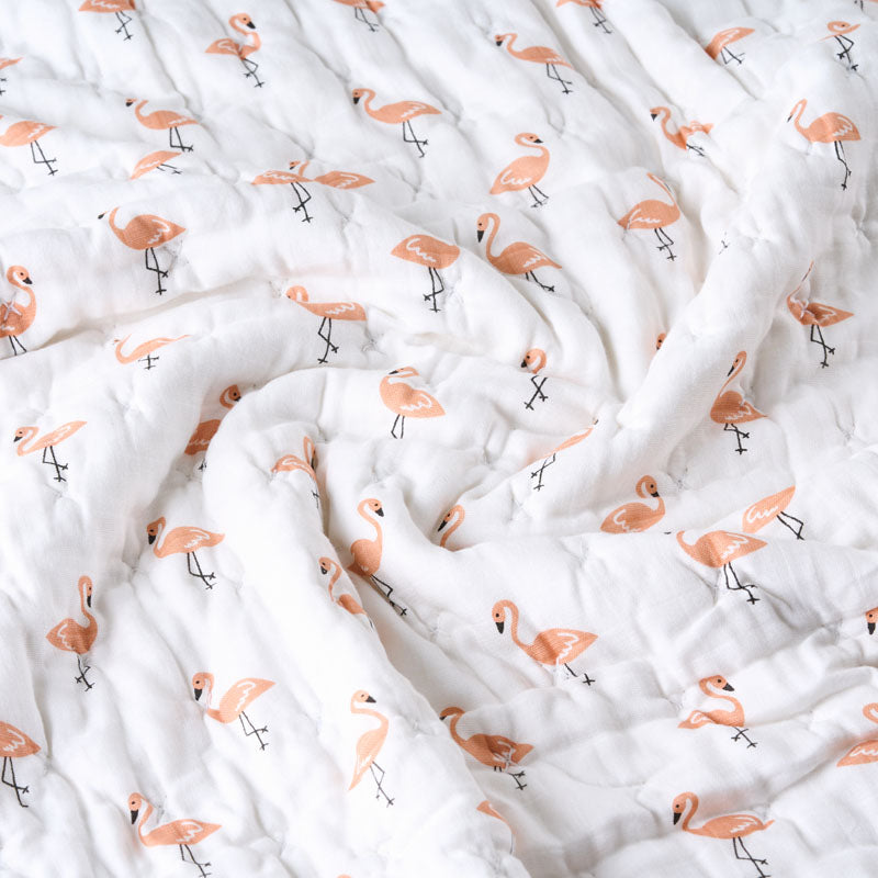 Baby Quilt - Tropical Flamingo