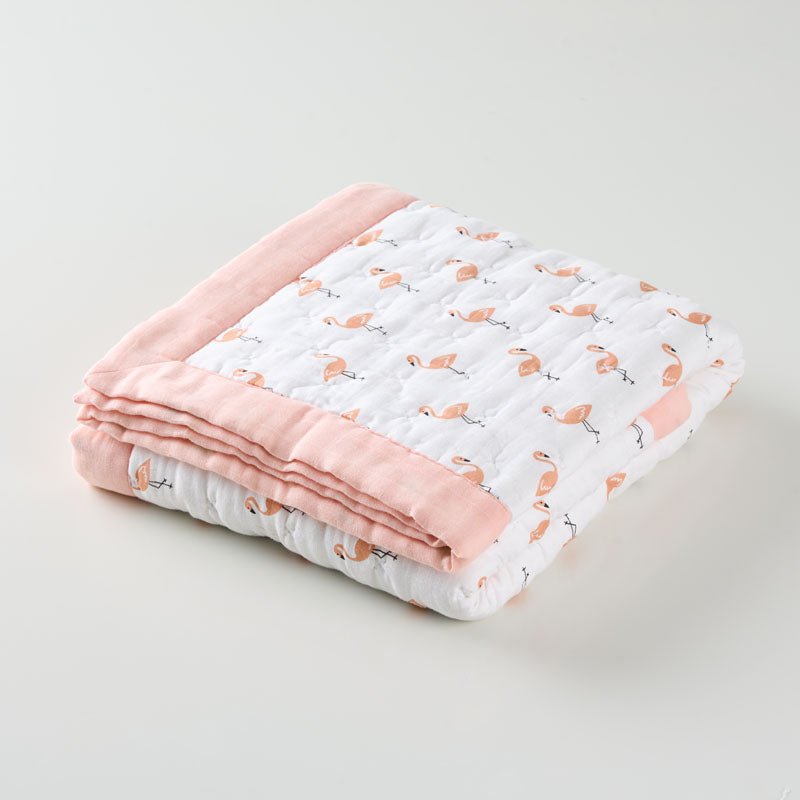 Baby Quilt - Tropical Flamingo