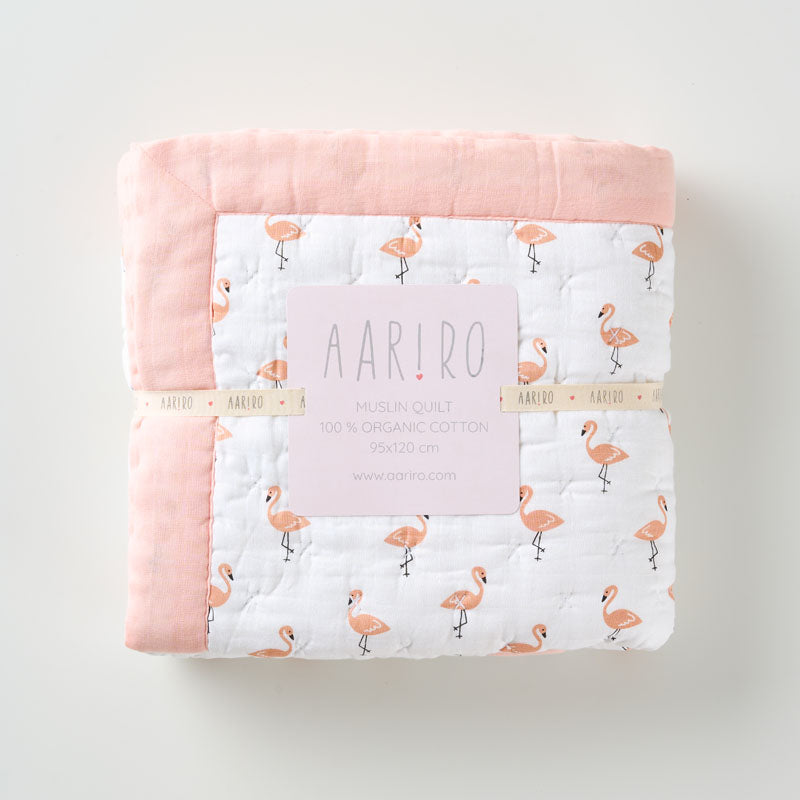 Baby Quilt - Tropical Flamingo