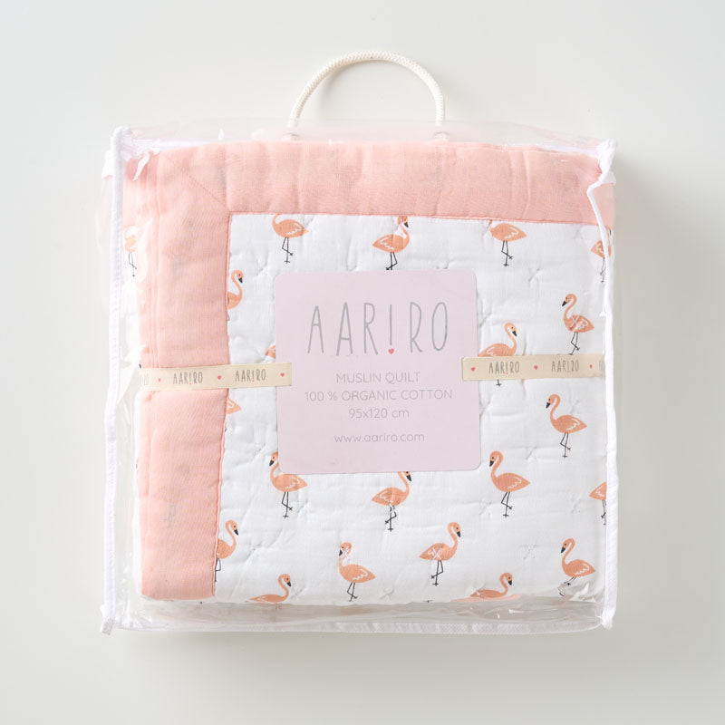 Baby Quilt - Tropical Flamingo