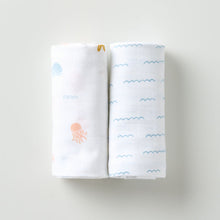 Load image into Gallery viewer, Muslin Swaddle - Under the Sea
