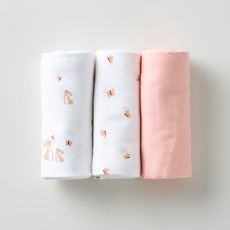 Muslin Swaddle - Honey Bunny (Set of 3)