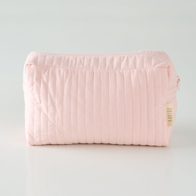 Quilted Pouch - Baby Pink