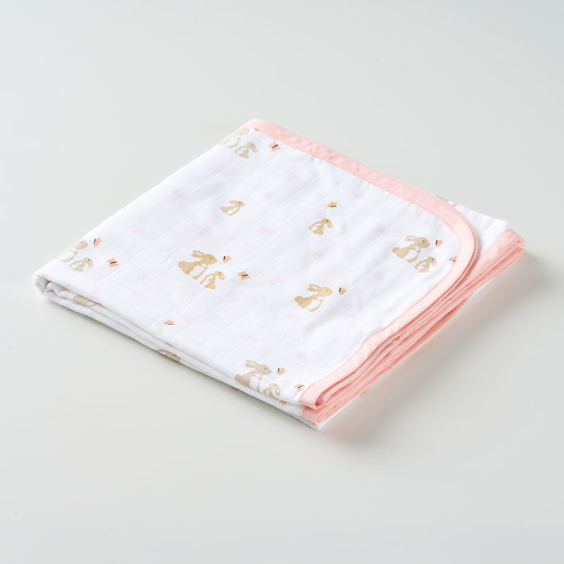 Reversible Muslin Blanket - Honey Bunny