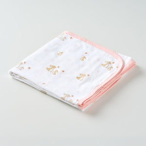 Reversible Muslin Blanket - Honey Bunny