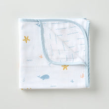 Load image into Gallery viewer, Reversible Muslin Blanket - Under the Sea
