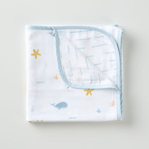 Reversible Muslin Blanket - Under the Sea