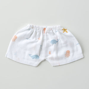 Muslin Shorts - Under the Sea (3pcs)