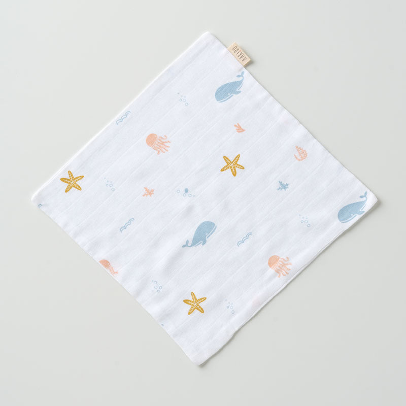 Muslin Washcloth - Under the Sea (3pcs)