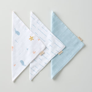 Muslin Washcloth - Under the Sea (3pcs)