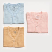 Muslin Jabla set - Blue Pink Beige (3 Pcs)