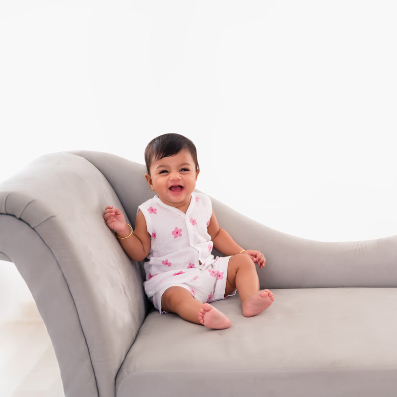 Muslin Jabla set - Blue Pink Beige (3 Pcs)