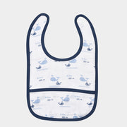 Aariro's  Classic Muslin Bib - Nautical Print